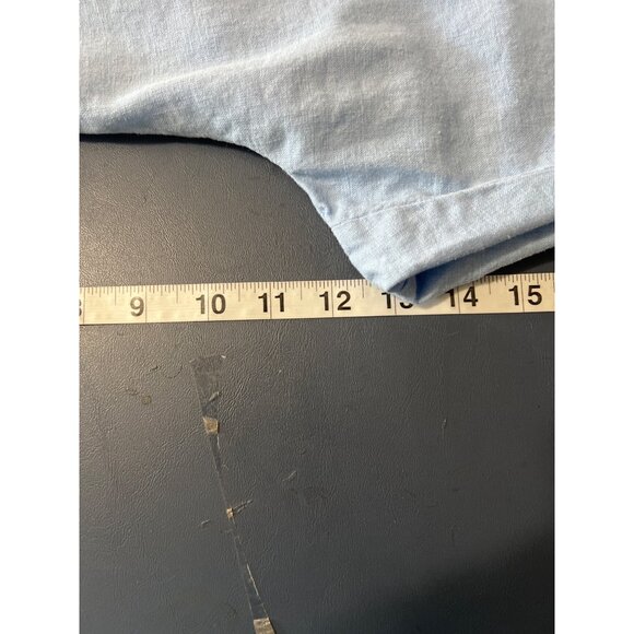 Sag Harbor Light Blue Embroidered Linen Blend Capri Pants‎ Sz 18 Lagenlook Beach - Picture 4 of 13